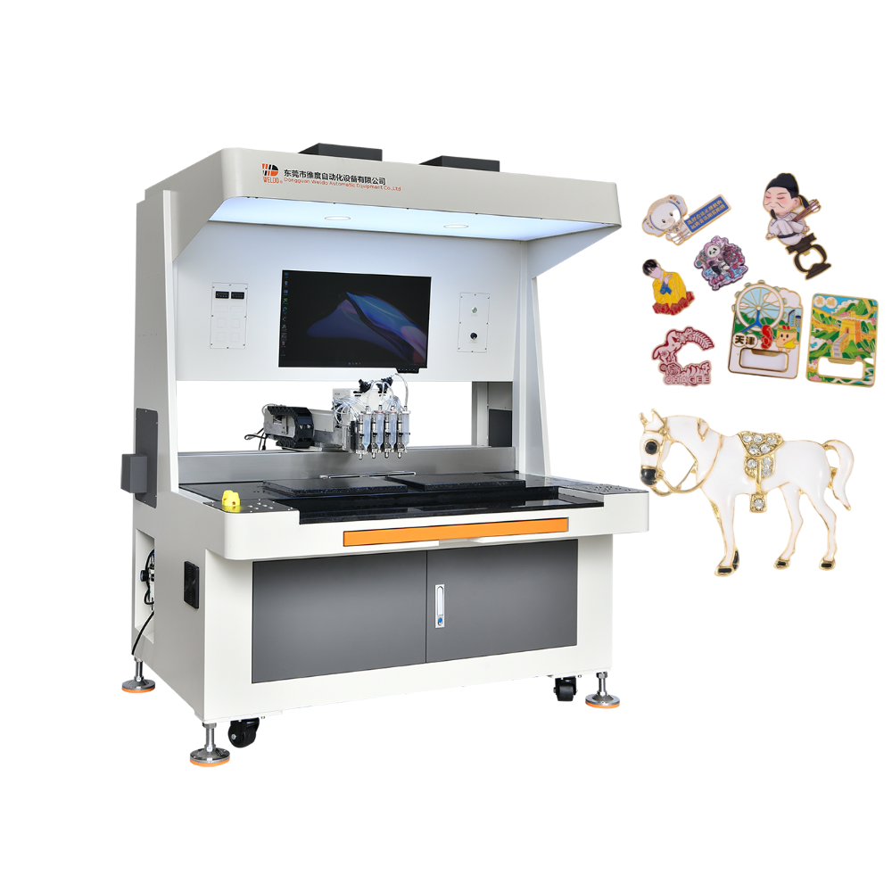 Blessed enamel pin filling machine